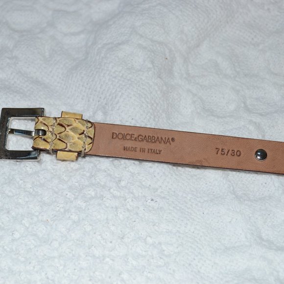 DOLCE & GABBANA Thin Snakeskin Belt With Rhinestones main image 10